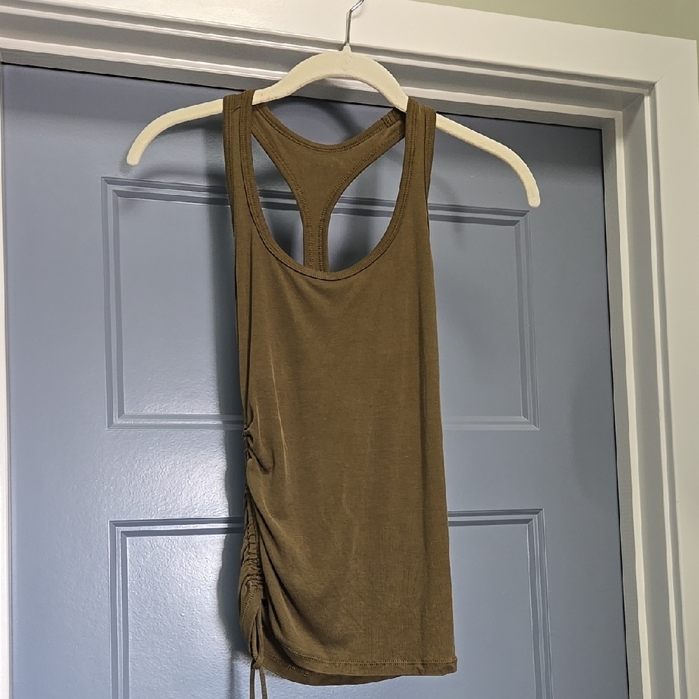 Olive Green Sleeveless Women's Top